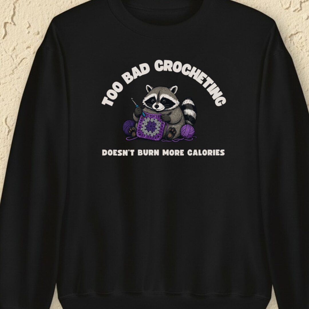 Crochet and Calories Black Sweatshirt.jpg