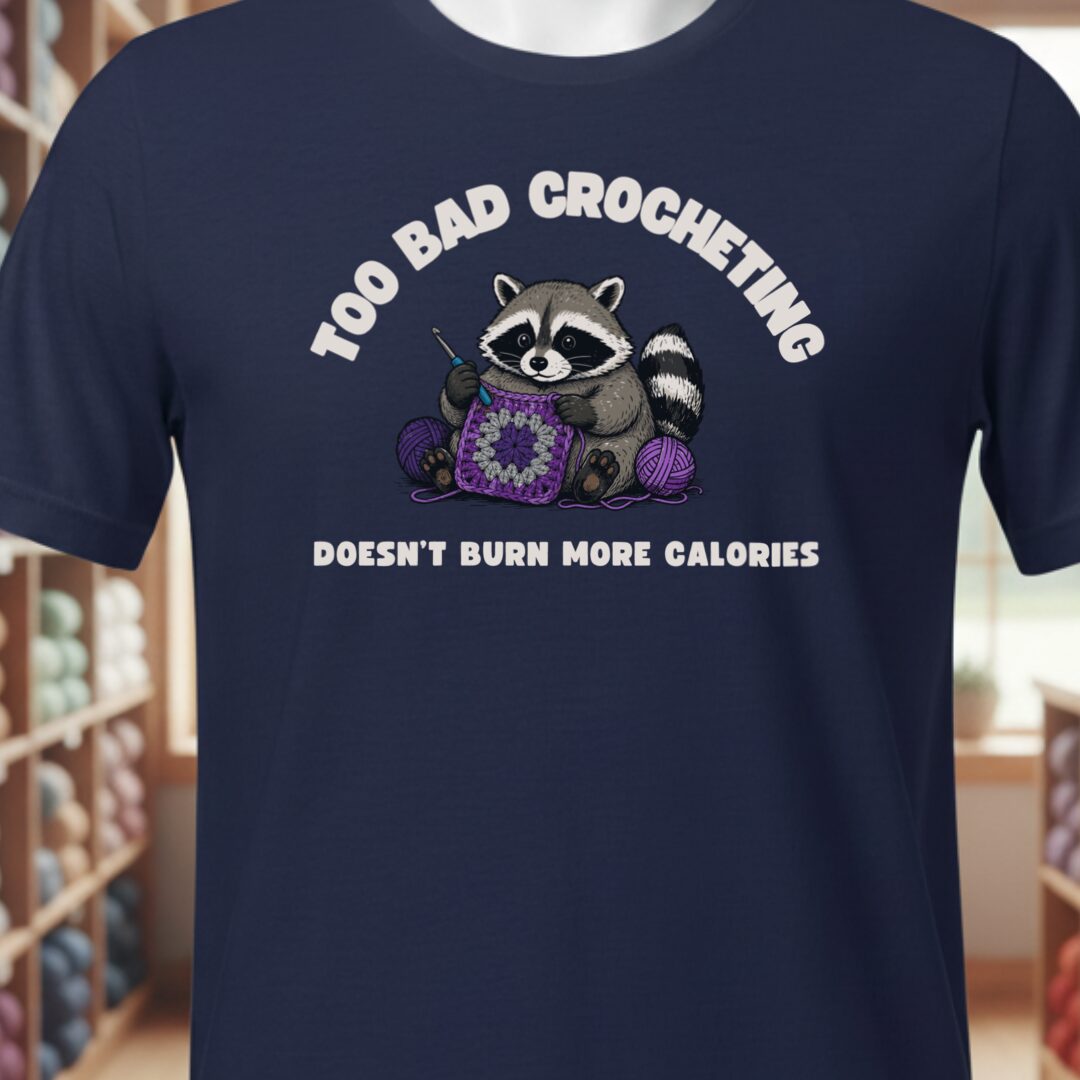 Crochet and Calories T-Shirt Navy t-shirt