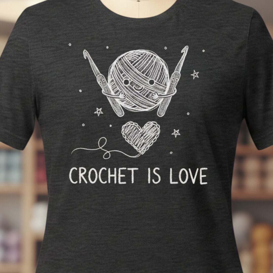 Crochet is Love T-Shirt Dark Grey t-shirt