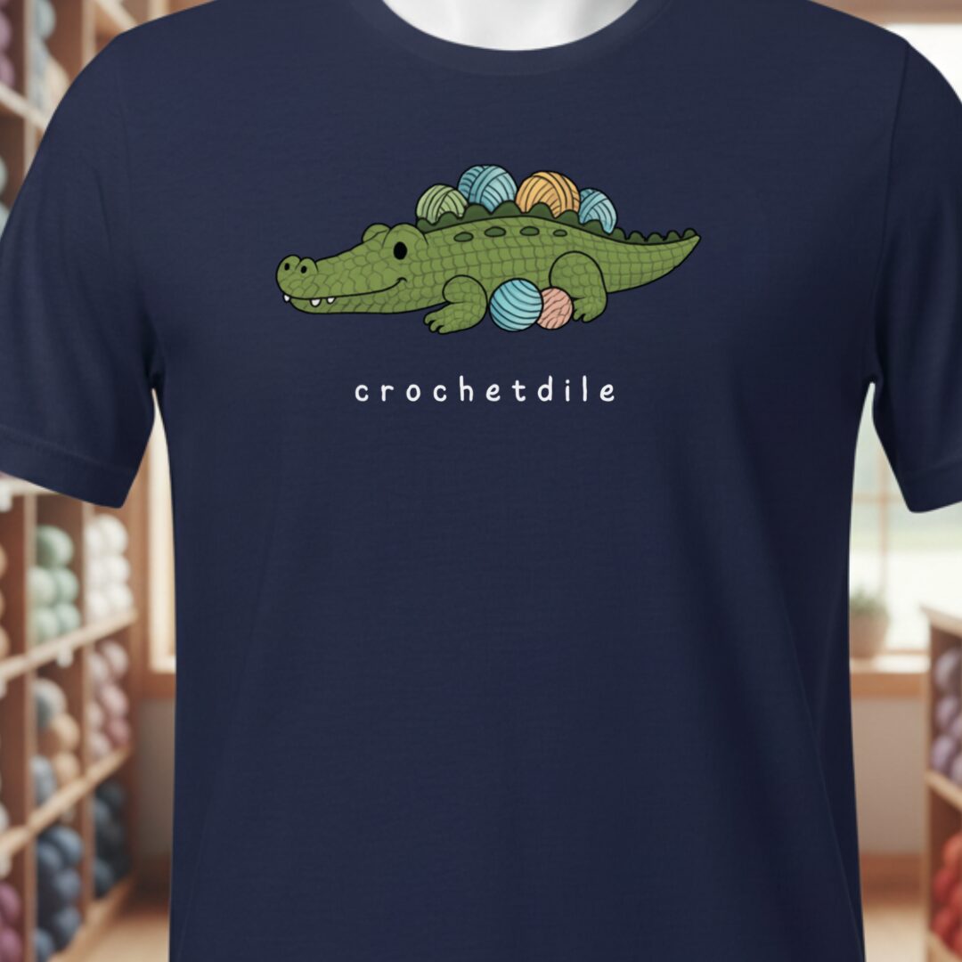 Crochetdile T-Shirt Navy t-shirt