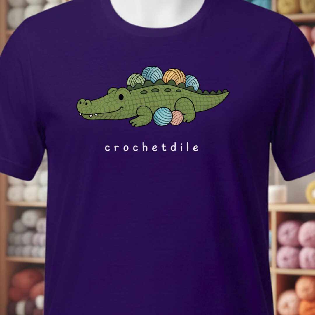 Crochetdile T-Shirt Purple t-shirt