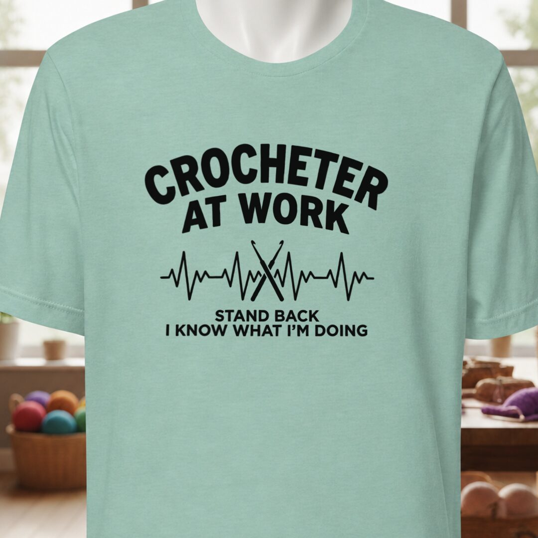 Crocheter At Work T-Shirt Sea Breeze t-shirt