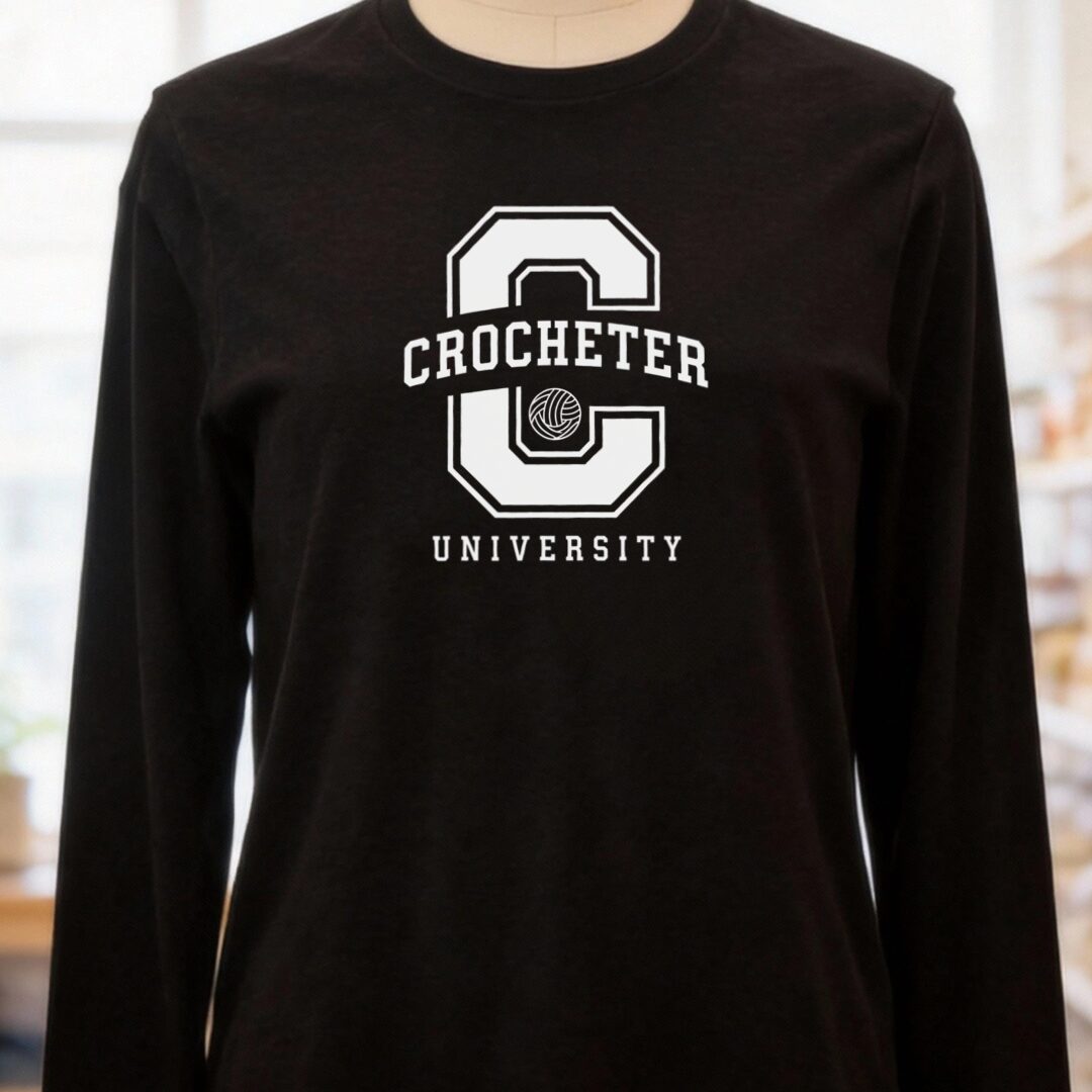 Crocheter University Black Long Sleeve Tee.jpg