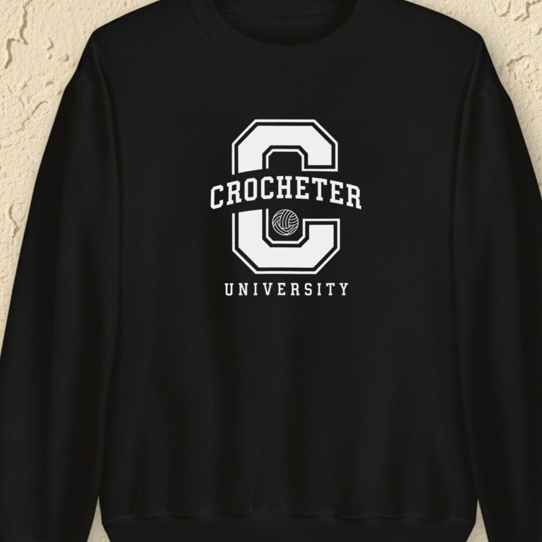Crocheter University Black Sweatshirt.jpg