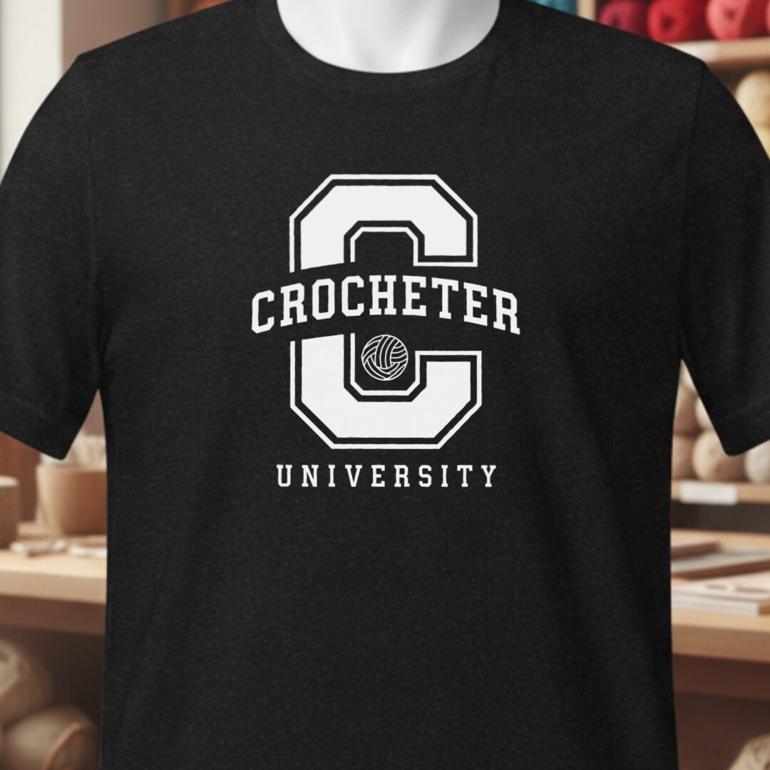 Crocheter University Black T-Shirt.jpg