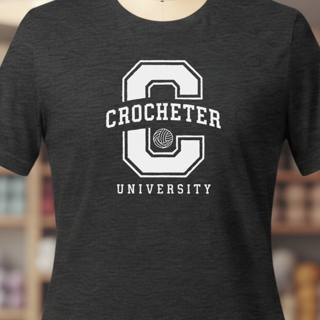 Crocheter University T-Shirt Dark Grey t-shirt