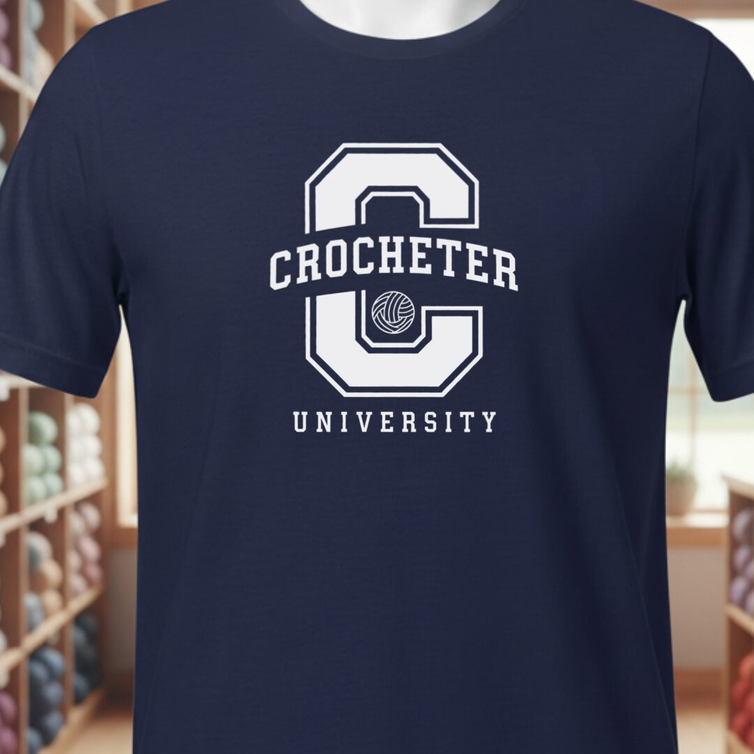 Crocheter University T-Shirt Navy t-shirt