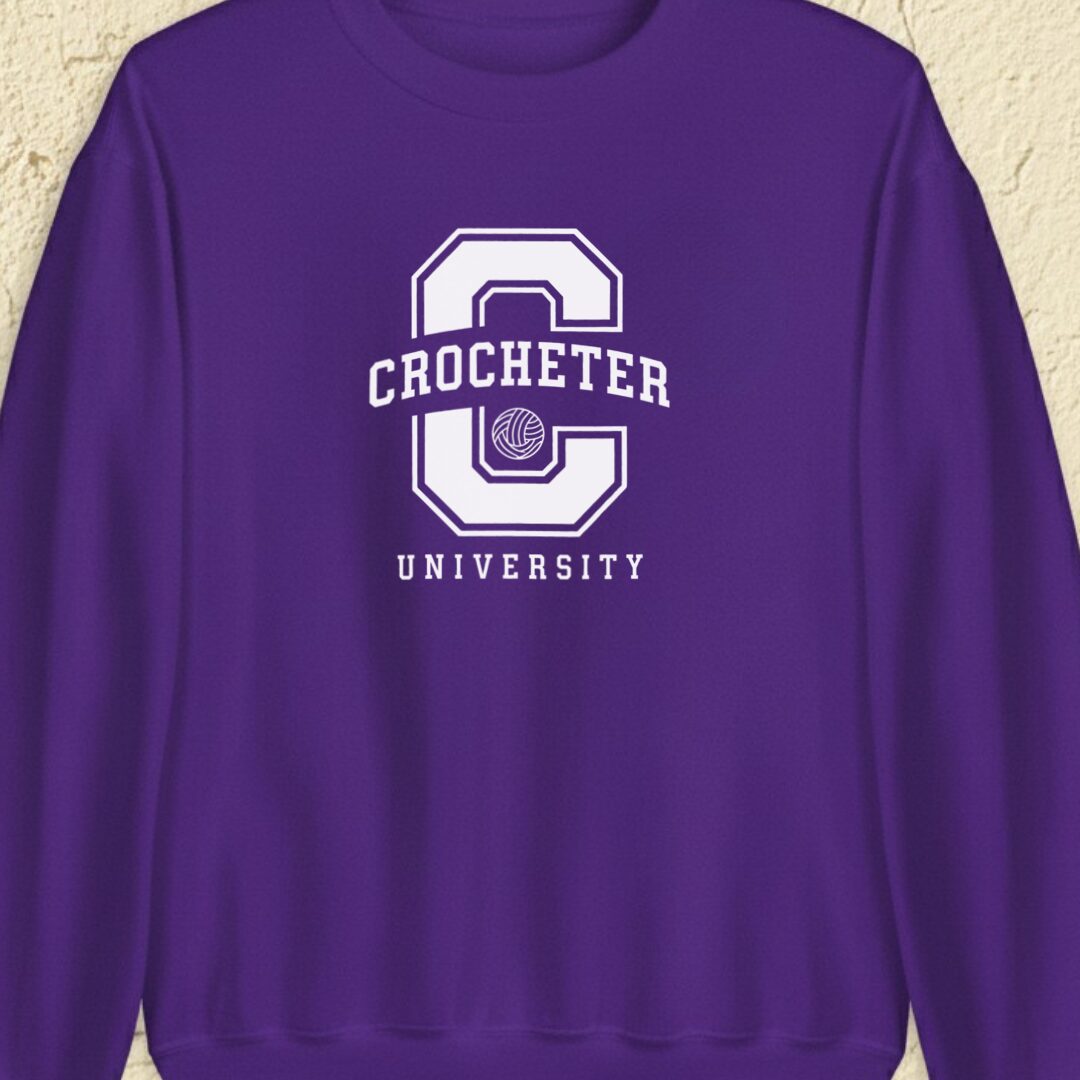 Crocheter University Purple Sweatshirt.jpg