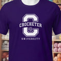 Crocheter University T-Shirt Purple t-shirt