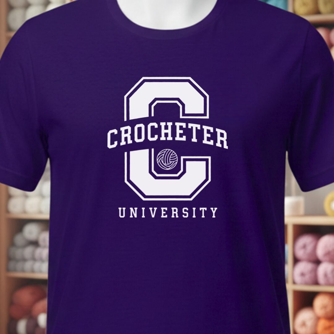 Crocheter University Purple T-Shirt.jpg