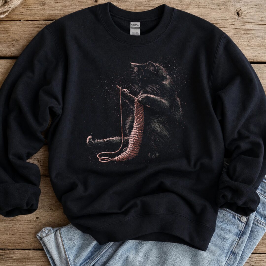 Crocheting Cat Sweatshirt