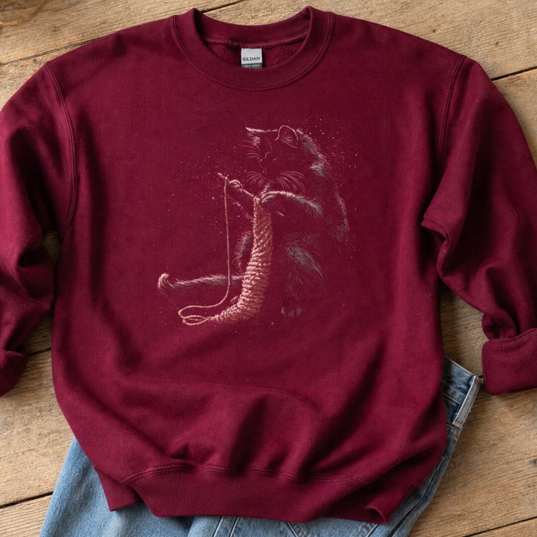 Crocheting Cat Sweatshirt