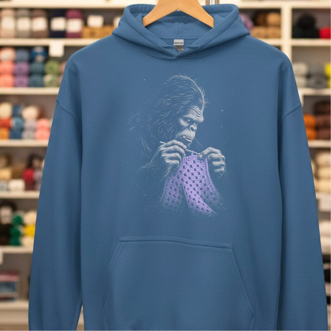 Crocheting Bigfoot Indigo Blue Hoodie.jpg