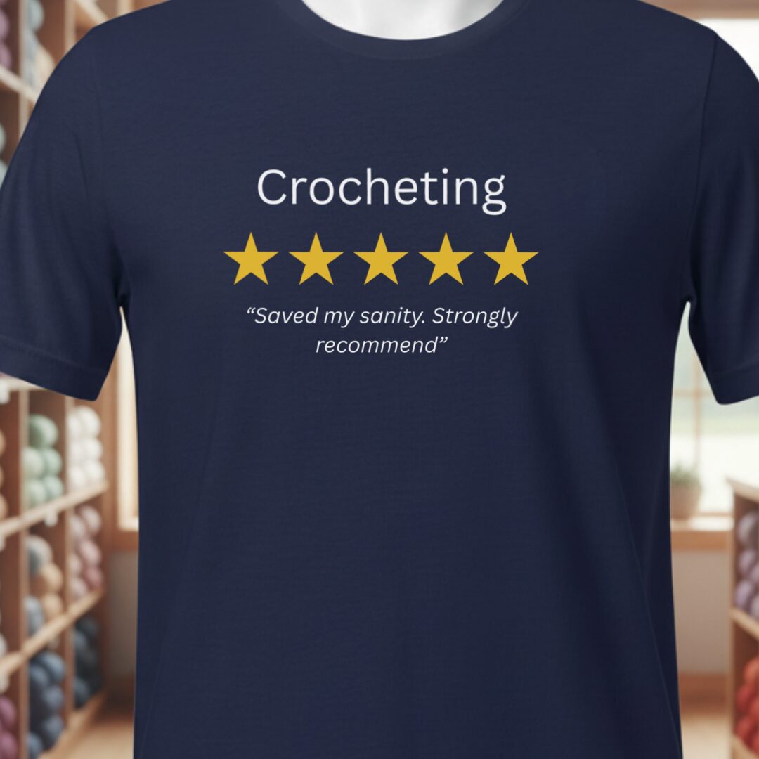 Crocheting Review T-Shirt Navy t-shirt