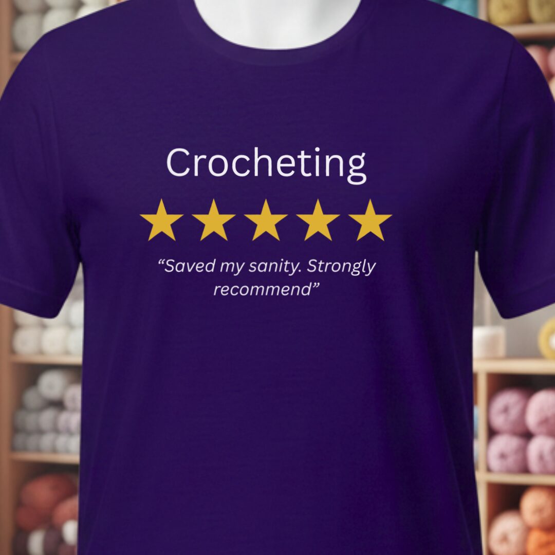 Crocheting Review T-Shirt Purple t-shirt