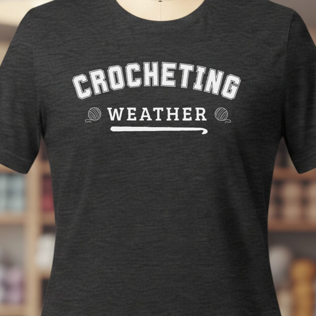 Crocheting Weather T-Shirt Dark Grey t-shirt