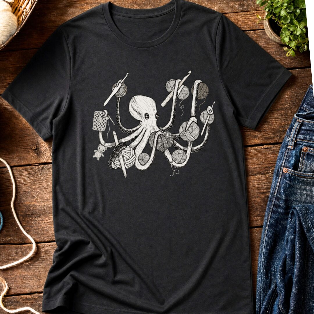 Crochetpus T-Shirt Black t-shirt