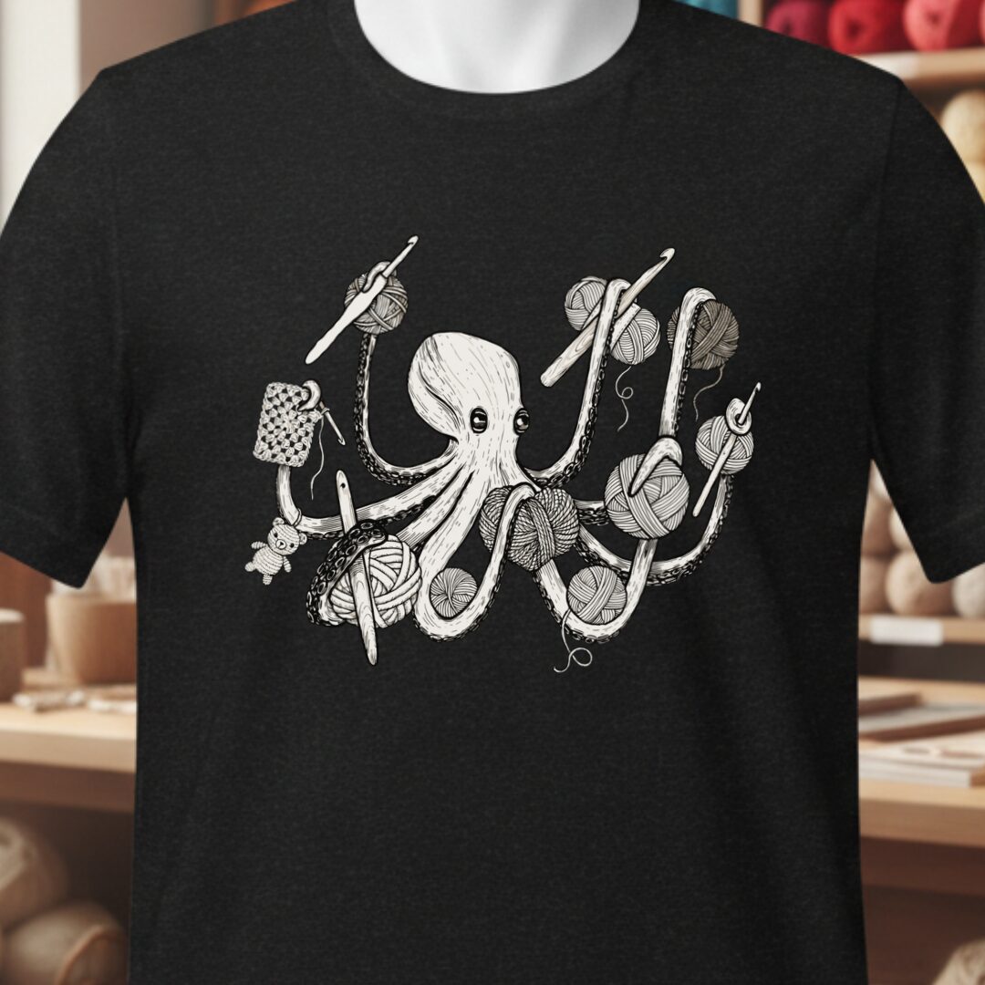 Crochetpus T-Shirt Black t-shirt