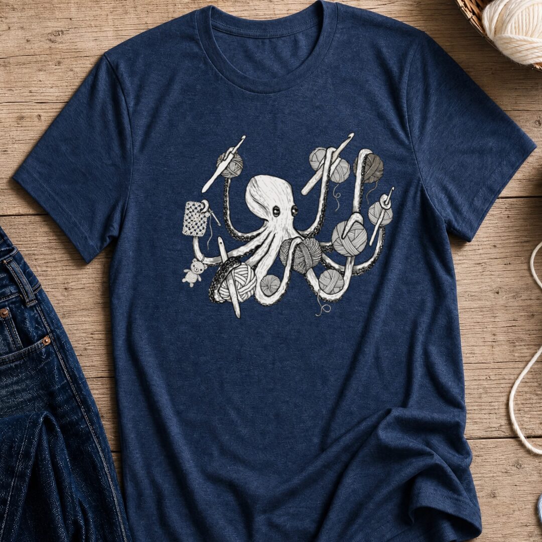 Crochetpus T-Shirt Navy t-shirt