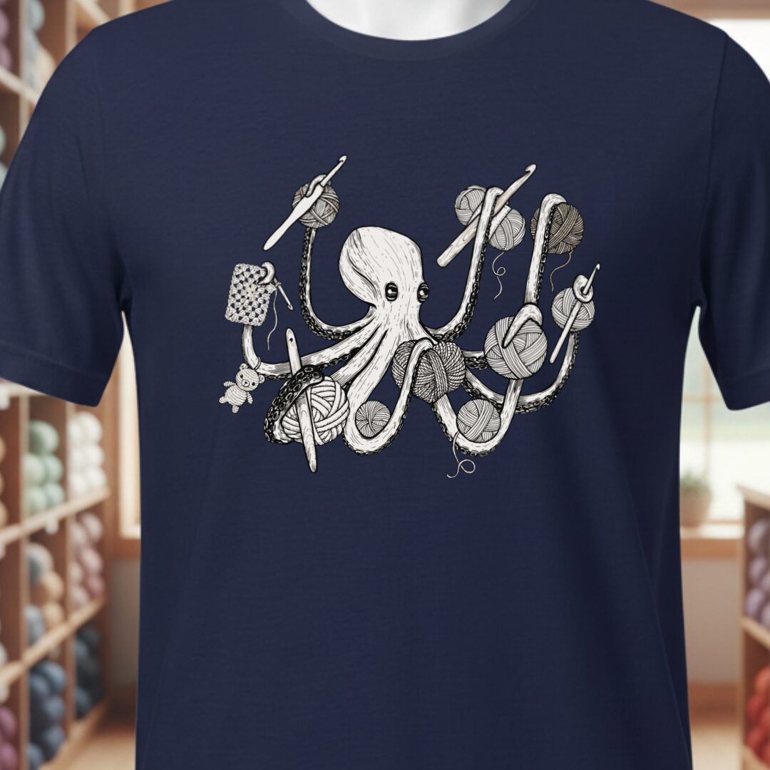 Crochetpus T-Shirt Navy t-shirt
