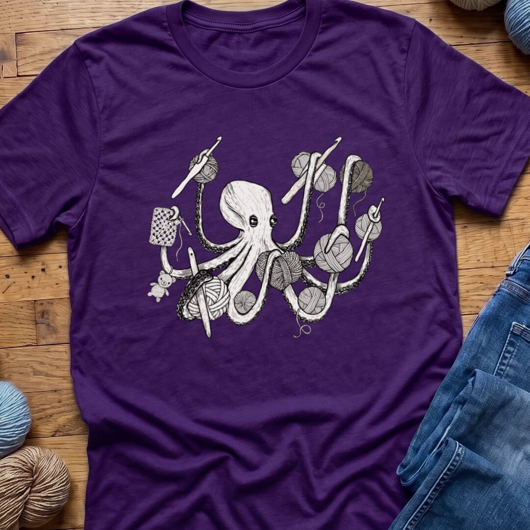Crochetpus T-Shirt Purple t-shirt