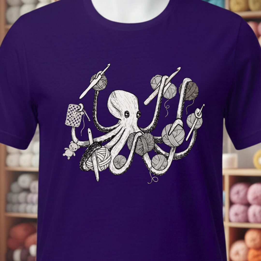 Crochetpus T-Shirt Purple t-shirt
