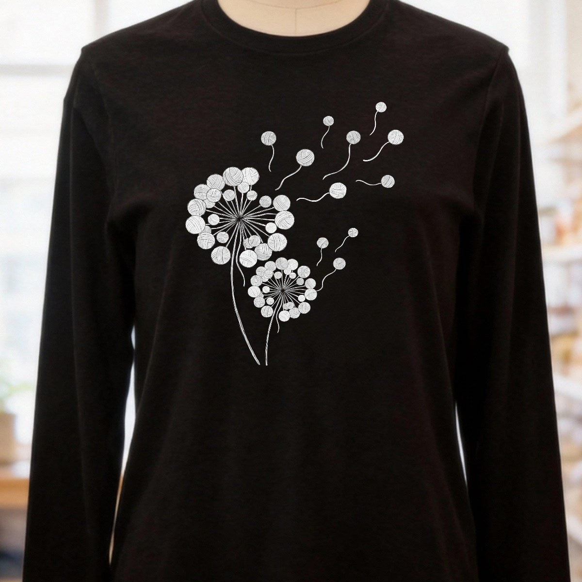 Dandelion Black Long Sleeve Tee.jpg