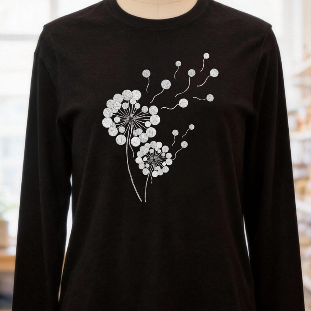 Dandelion Long Sleeve Tee Black t-shirt