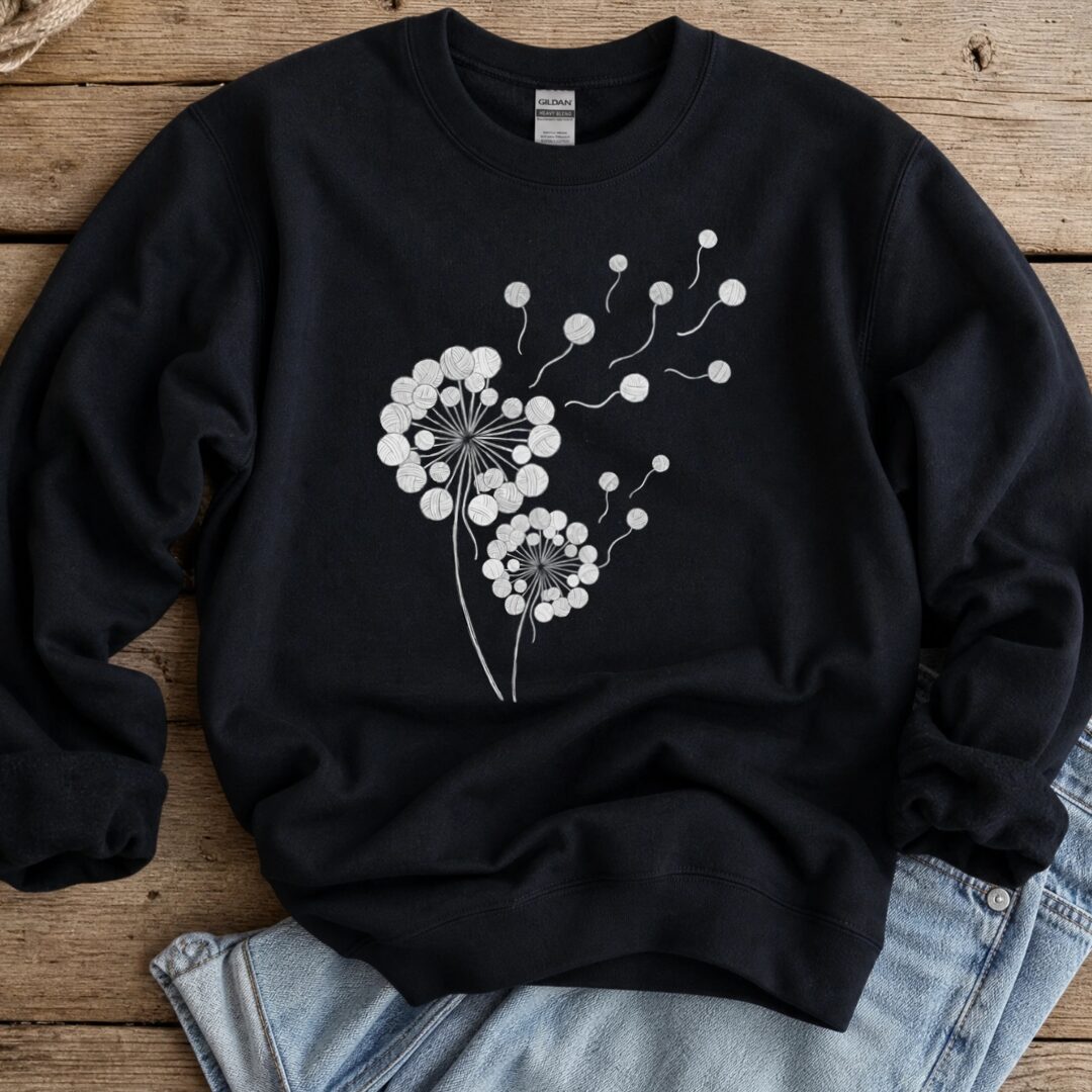 Dandelion Sweatshirt Black t-shirt
