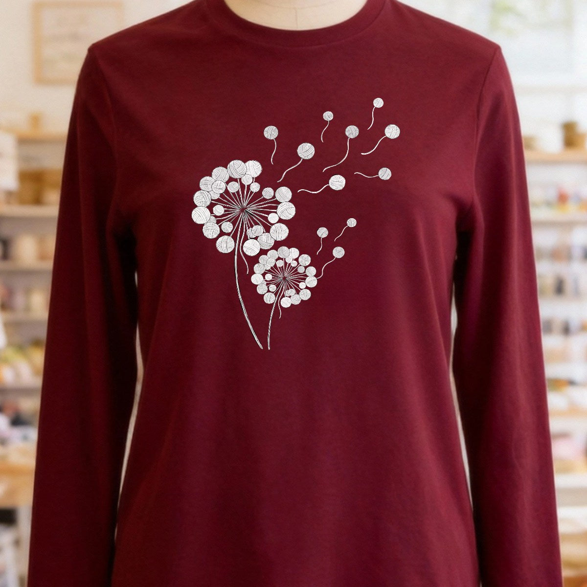 Dandelion Maroon Long Sleeve Tee.jpg