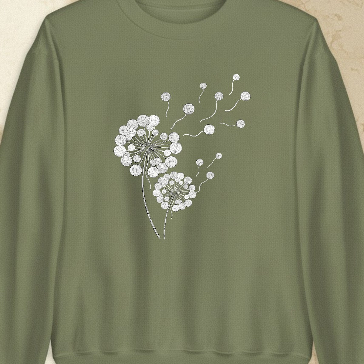 Dandelion Military Green Sweatshirt.jpg