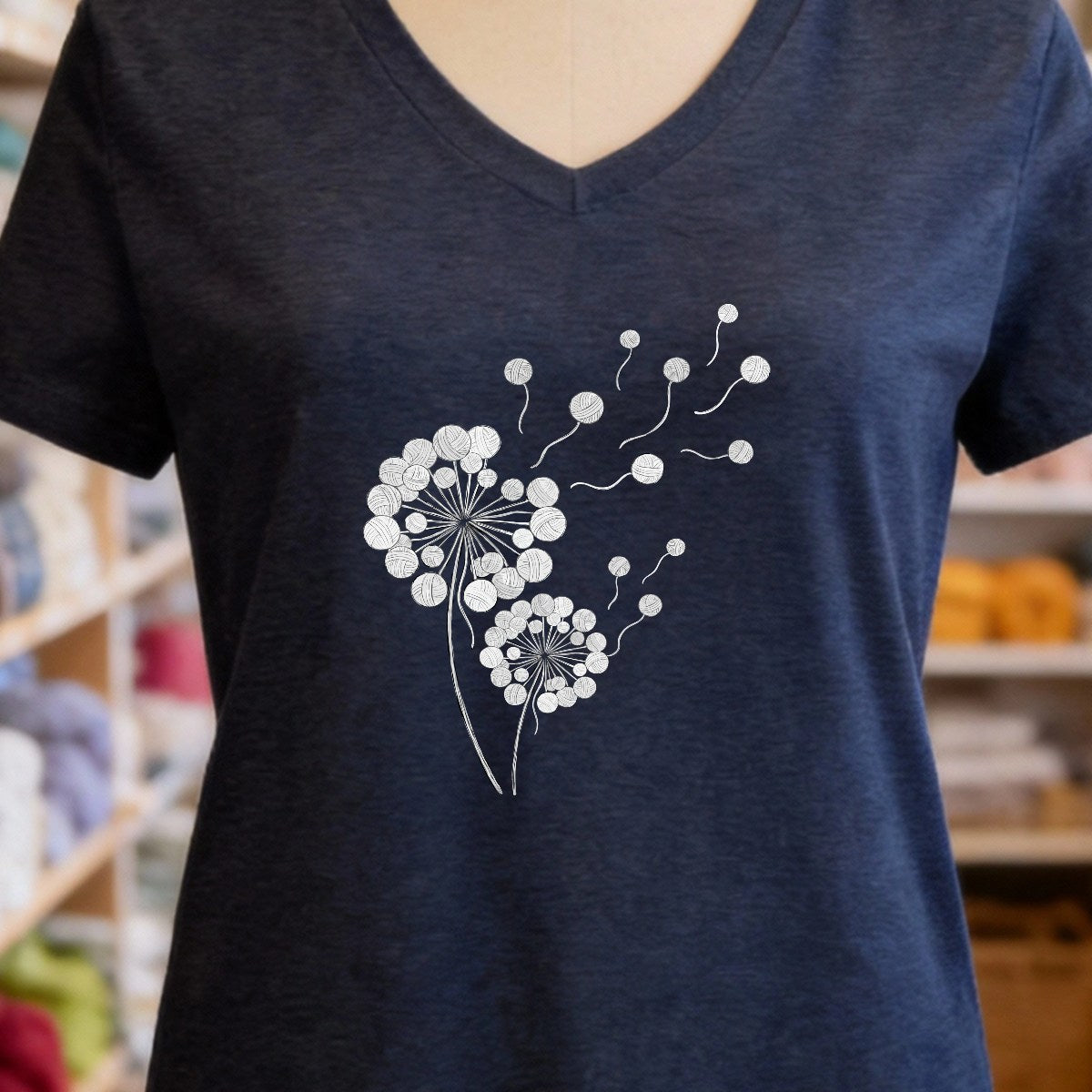 Dandelion Navy V Neck.jpg