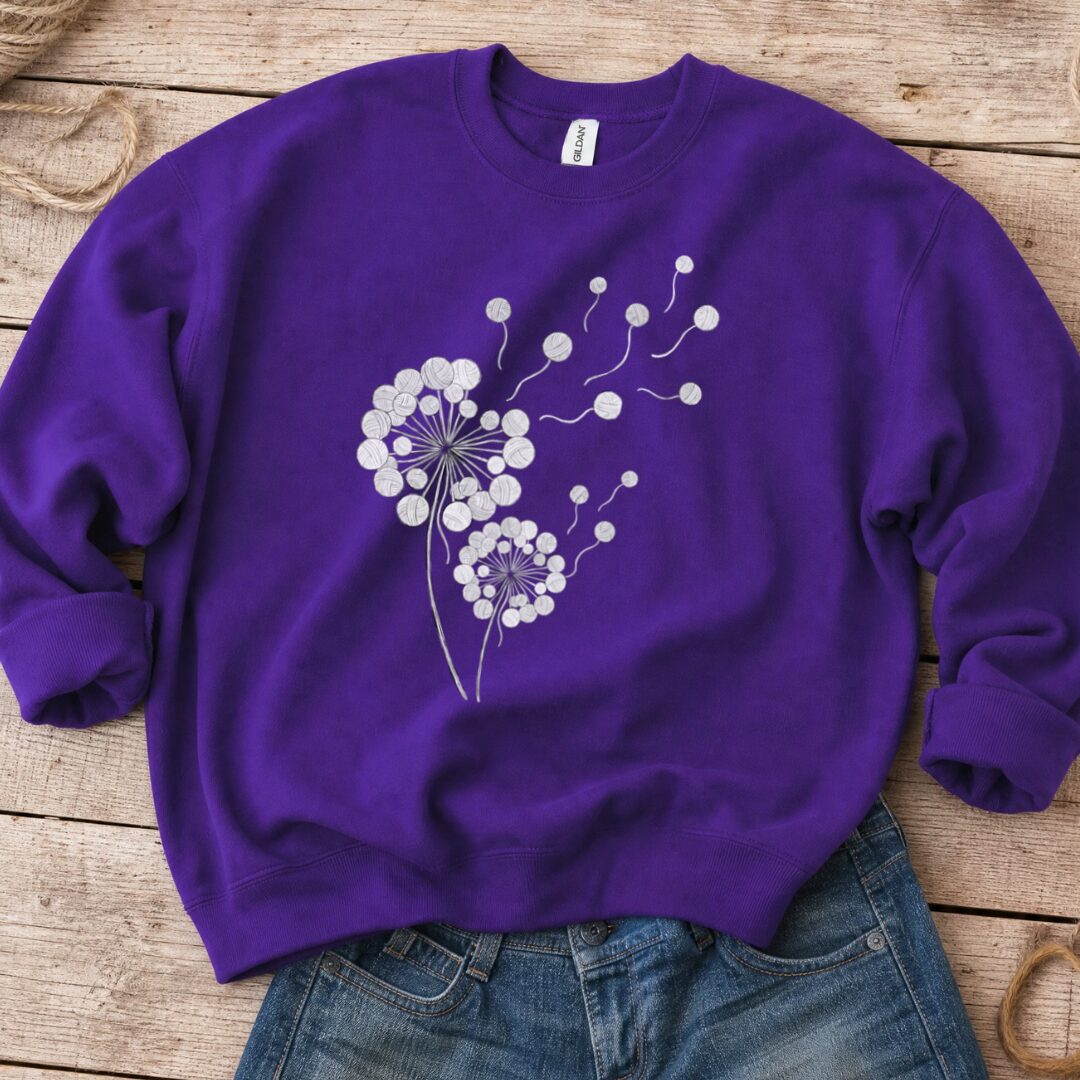 Dandelion Sweatshirt Purple t-shirt