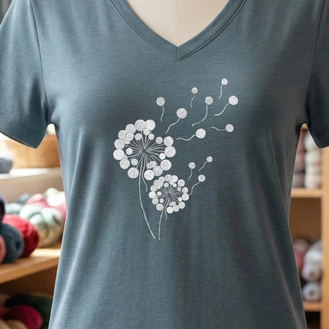 Dandelion V-Neck T-Shirt Slate t-shirt