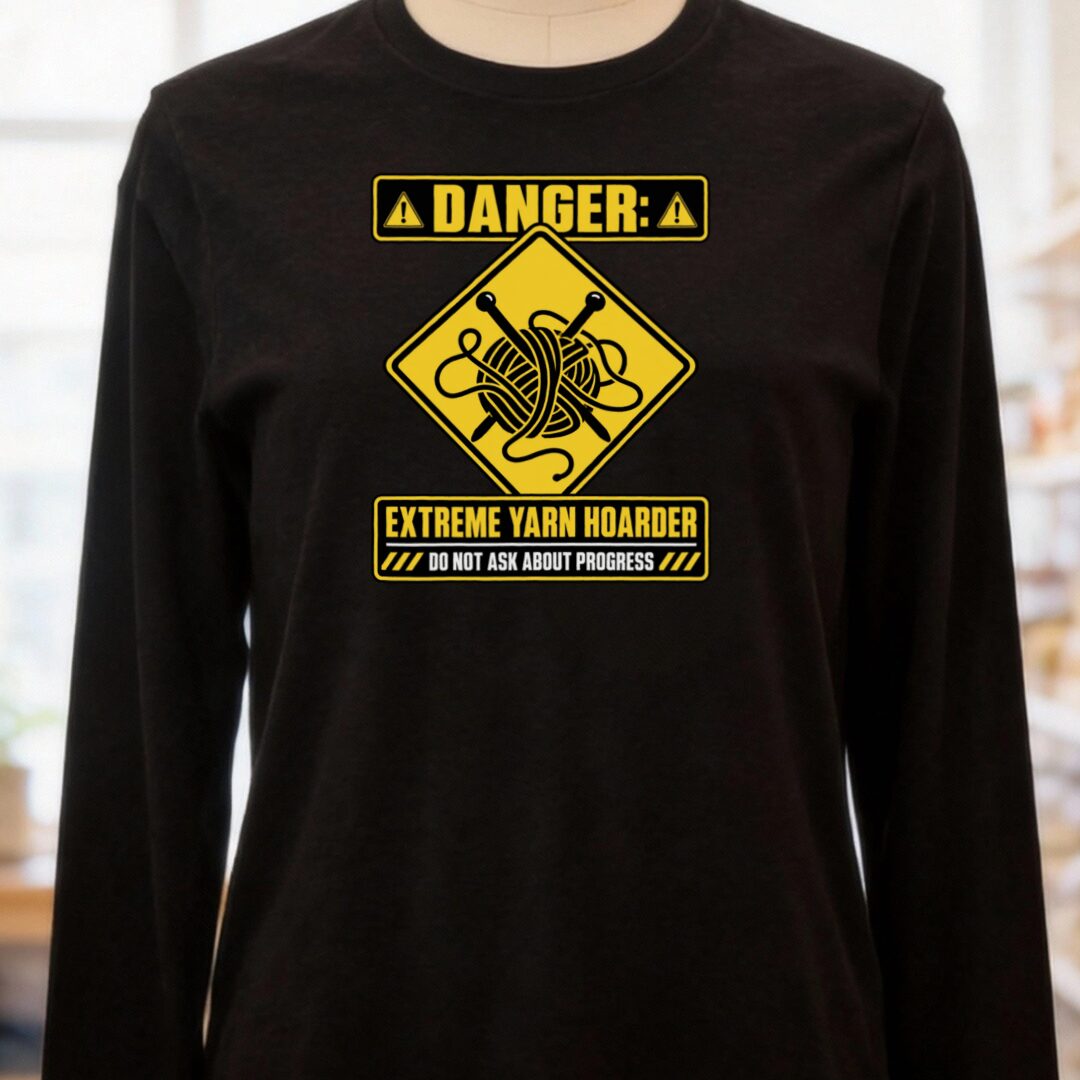 Danger Long Sleeve Tee Black t-shirt