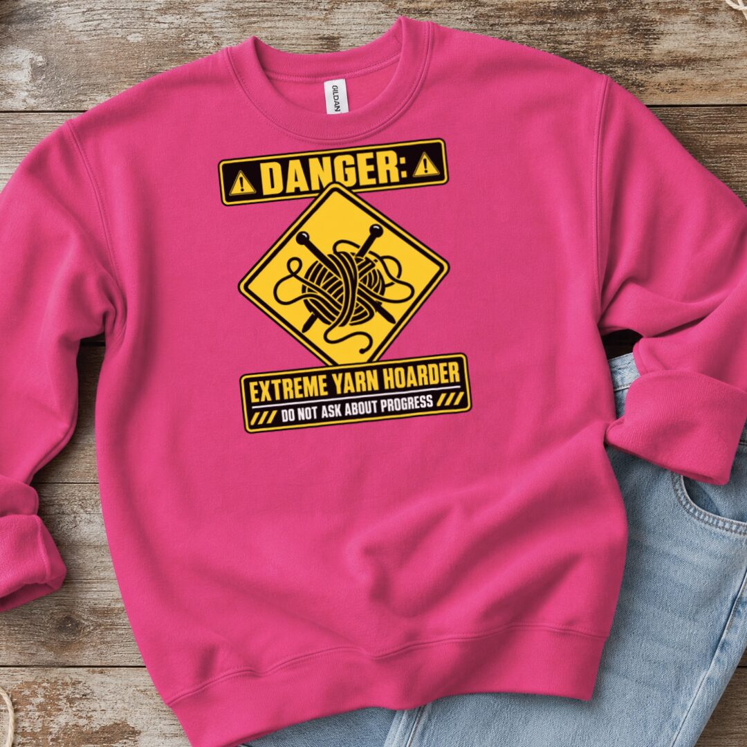 Danger Sweatshirt Bright Pink t-shirt