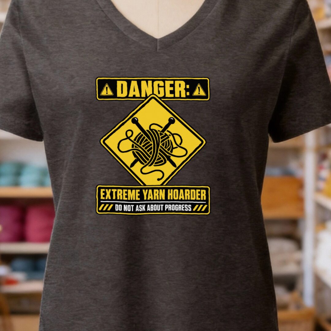 Danger V-Neck T-Shirt Dark Grey t-shirt