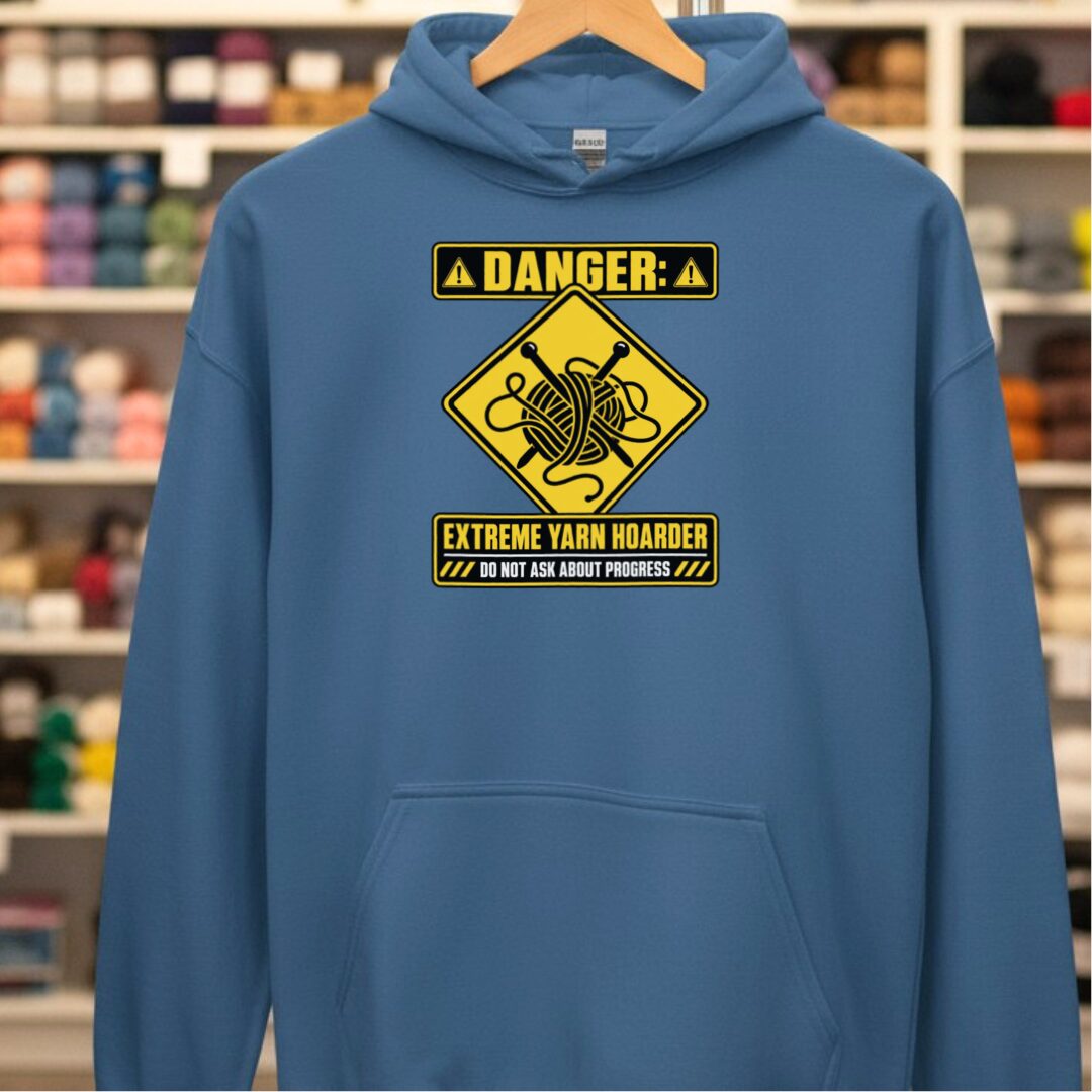 Danger Hoodie Indigo Blue t-shirt