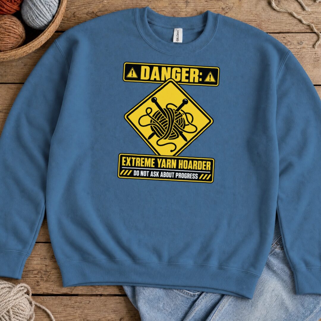 Danger Sweatshirt Indigo Blue t-shirt
