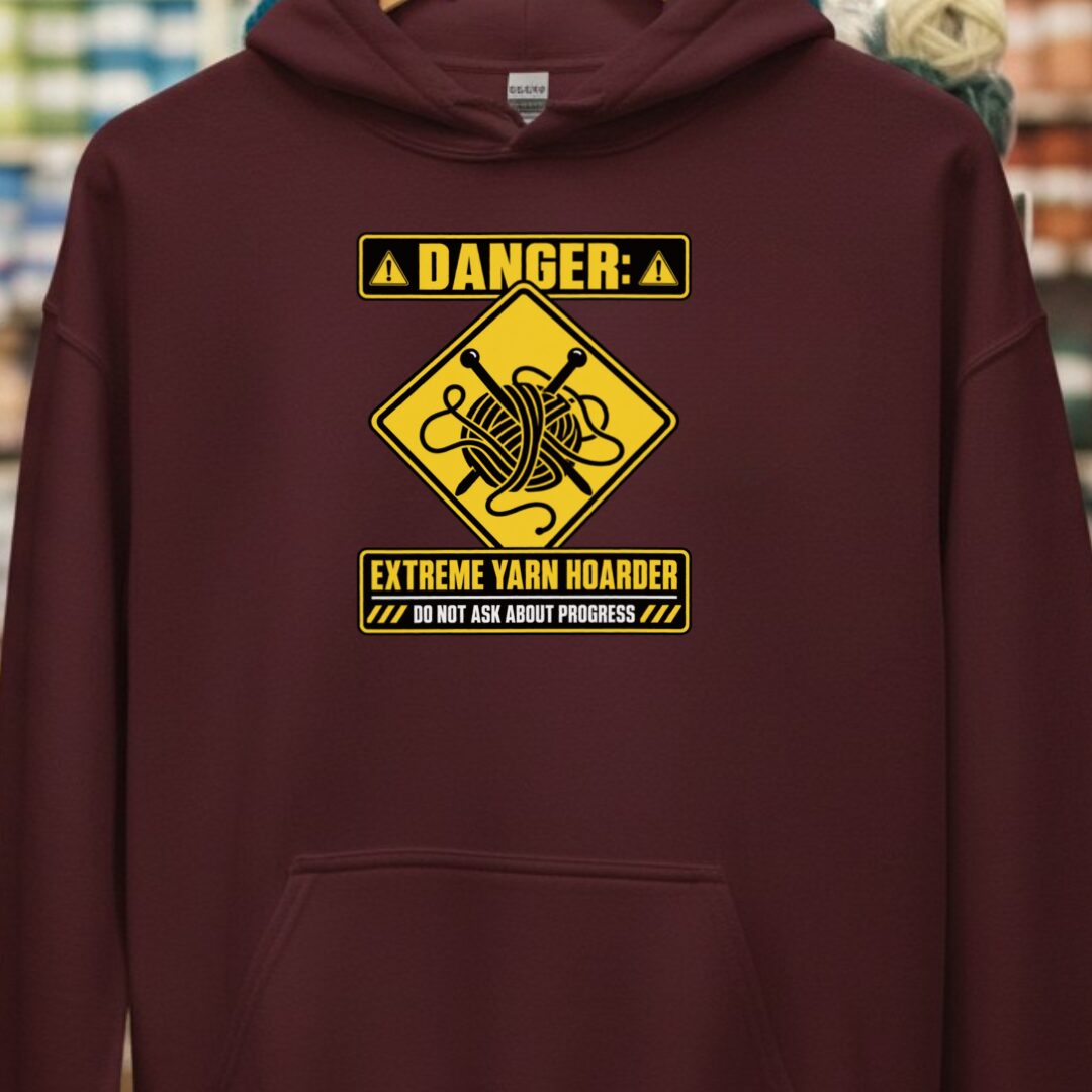 Danger Hoodie Maroon t-shirt