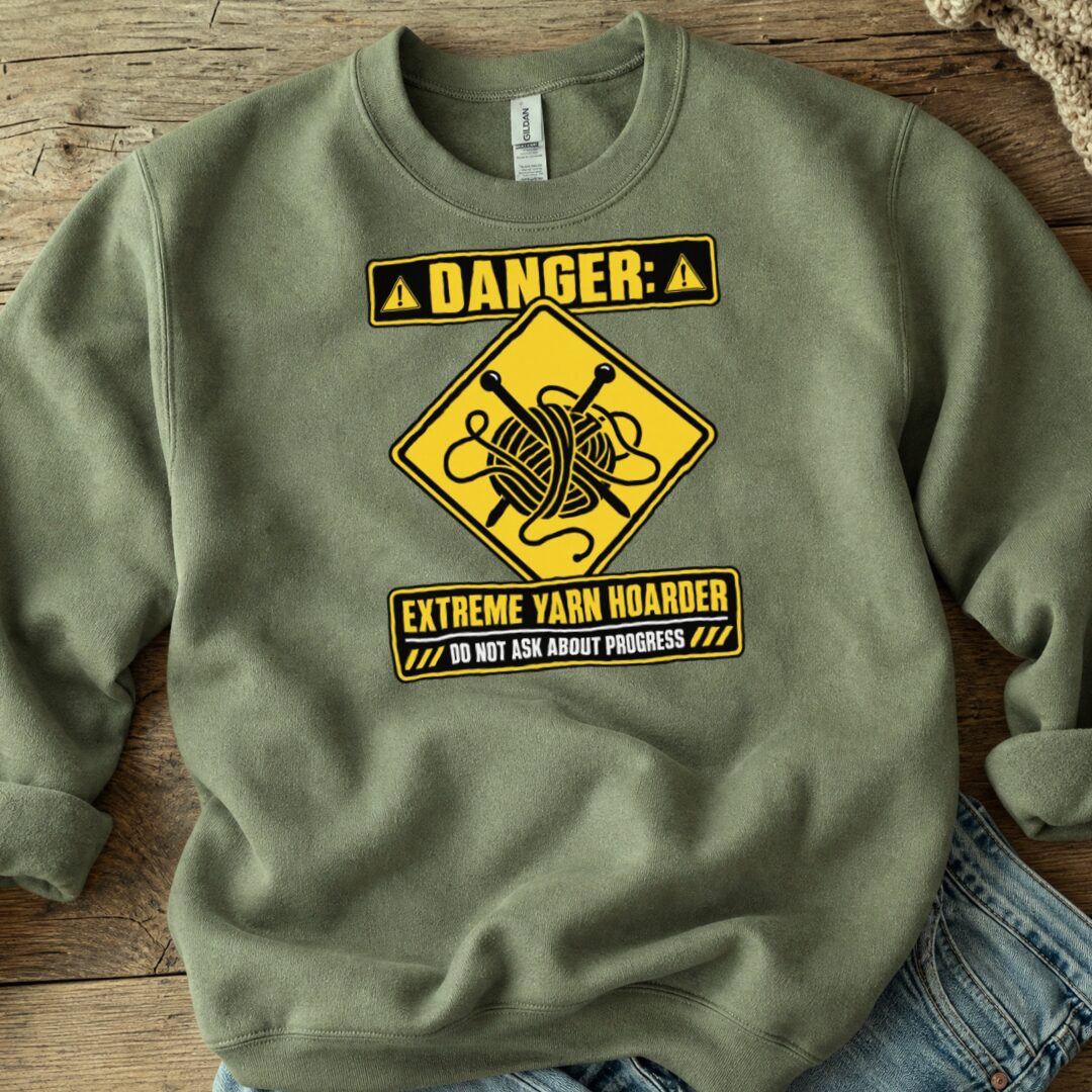 Danger Sweatshirt Military Green t-shirt