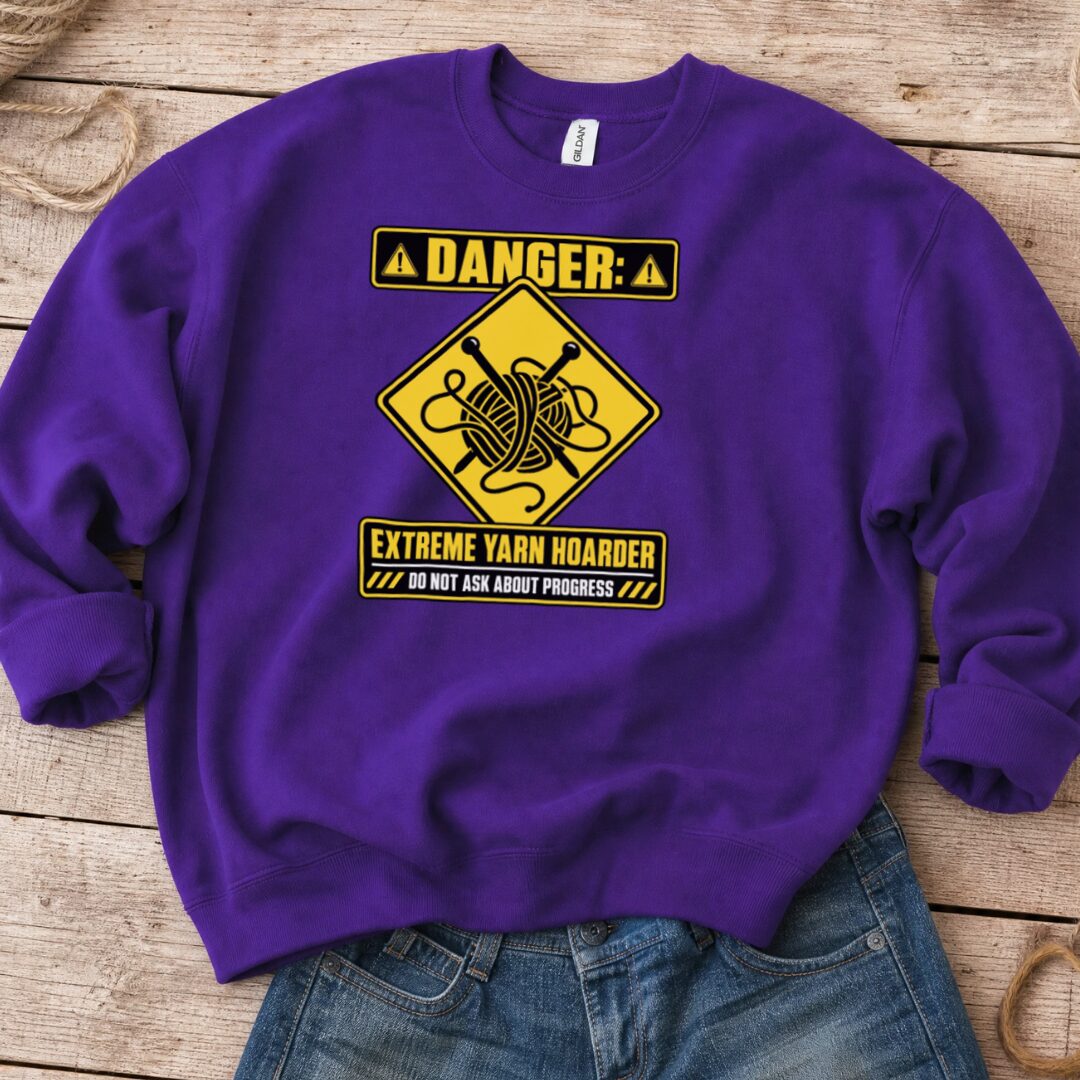 Danger Sweatshirt Purple t-shirt