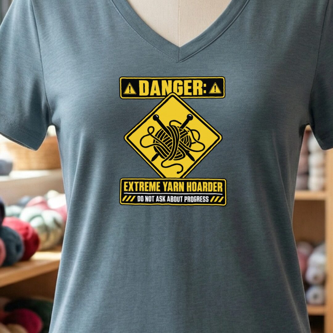 Danger V-Neck T-Shirt Slate t-shirt
