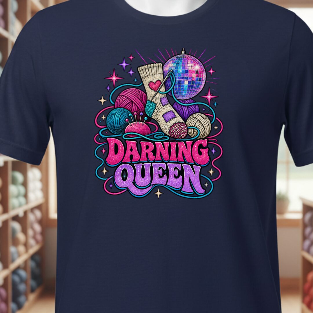 Darning Queen T-Shirt Navy t-shirt