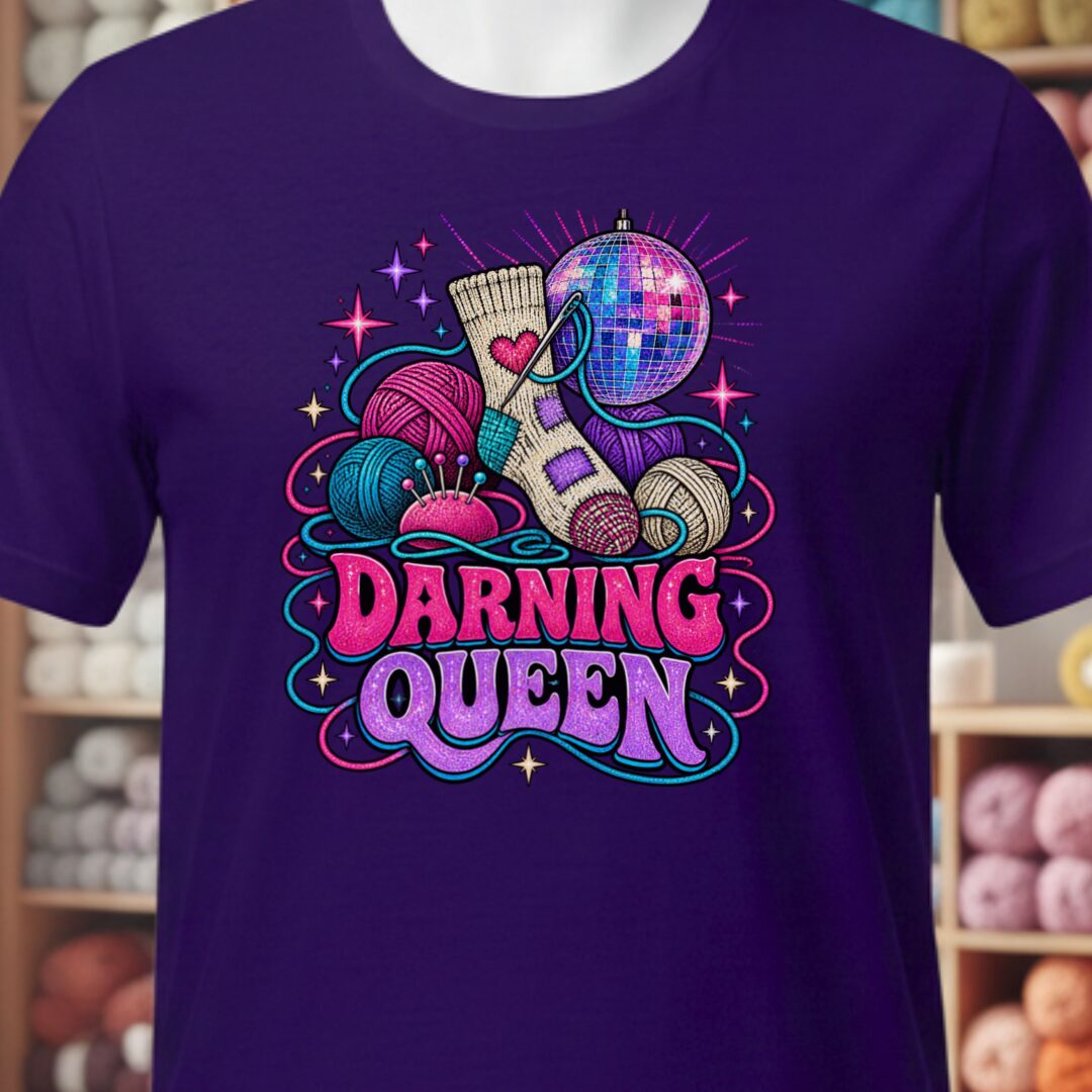Darning Queen T-Shirt Purple t-shirt