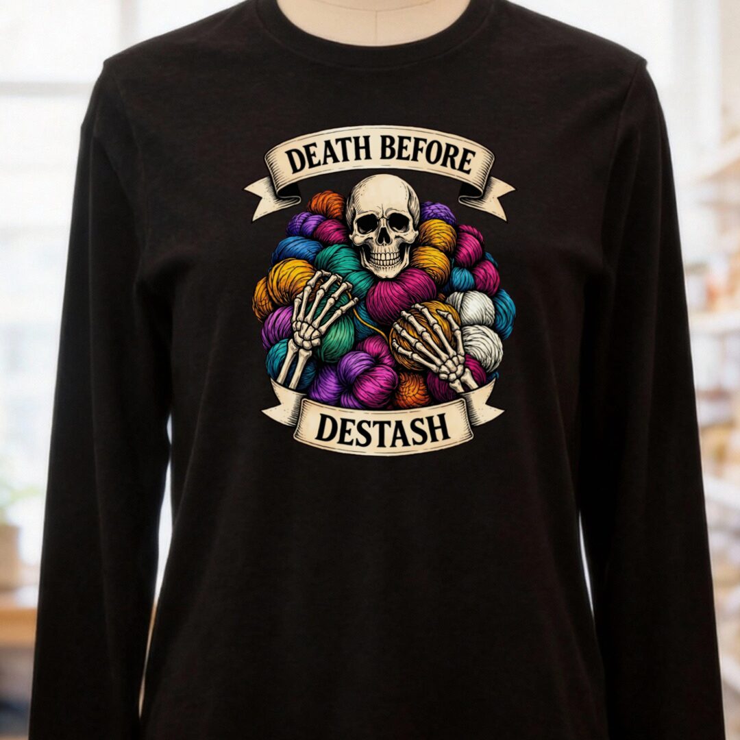 Death Before Destash Black Long Sleeve Tee.jpg