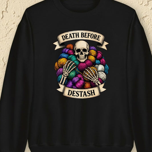 Death Before Destash Black Sweatshirt.jpg
