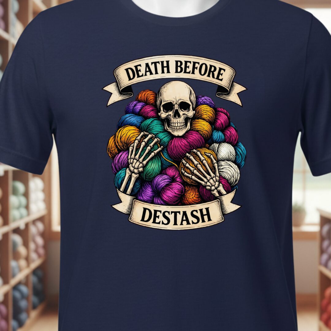 Death Before Destash Navy T-Shirt.jpg