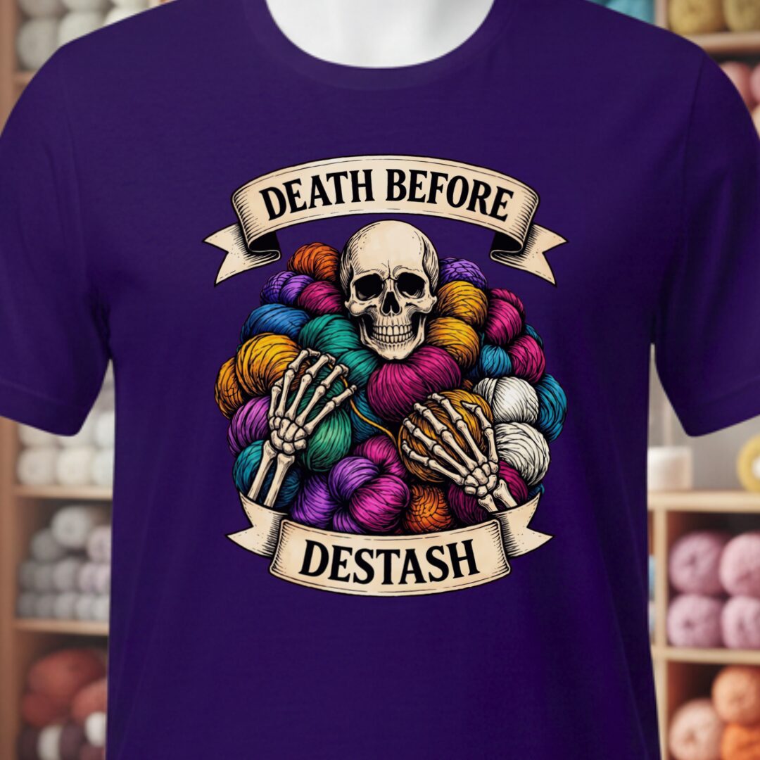 Death Before Destash T-Shirt Purple t-shirt