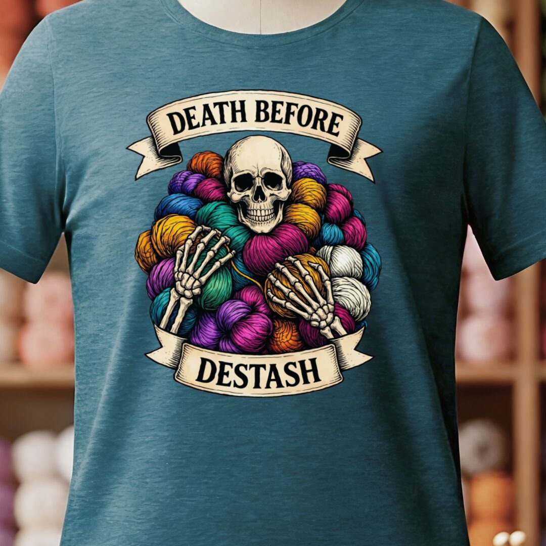 Death Before Destash Teal Blue T-Shirt.jpg